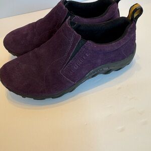 Merrell Jungle Moc Kids Dark Purple Suede Slip-On Footwear
